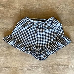 Black and white frilly shorts size small